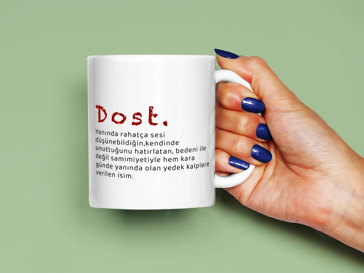 Dost Sevgisi Baskılı Kupa, Kaliteli Baskı, Hediyelik Kupa, CupWorld