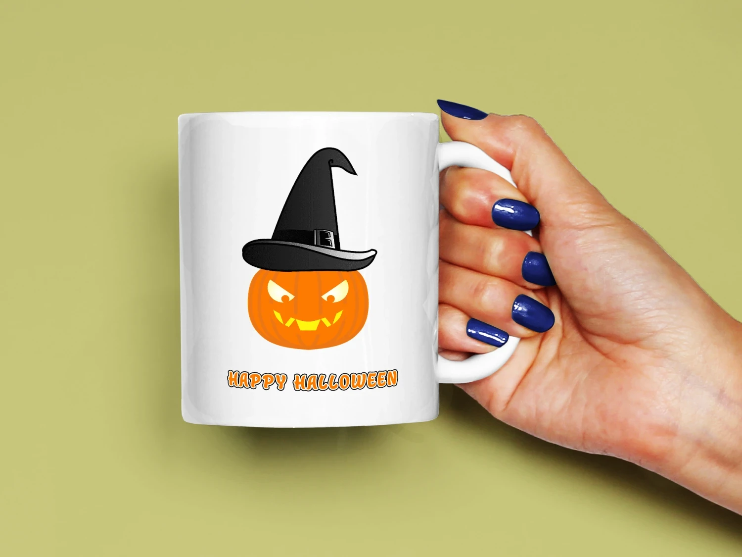 Happy Halloween Baskılı Kupa, Kaliteli Baskı, Hediyelik Kupa, CupWorld