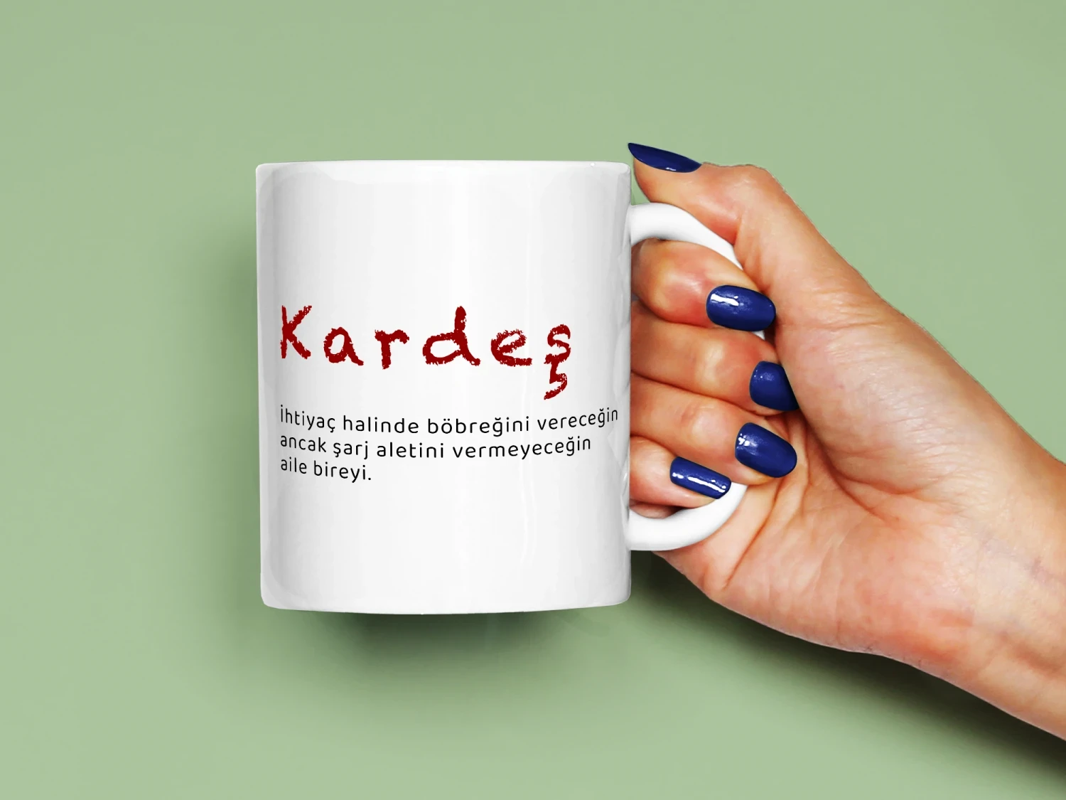 Kardeş Sevgisi Baskılı Kupa, Kaliteli Baskı, Hediyelik Kupa, CupWorld