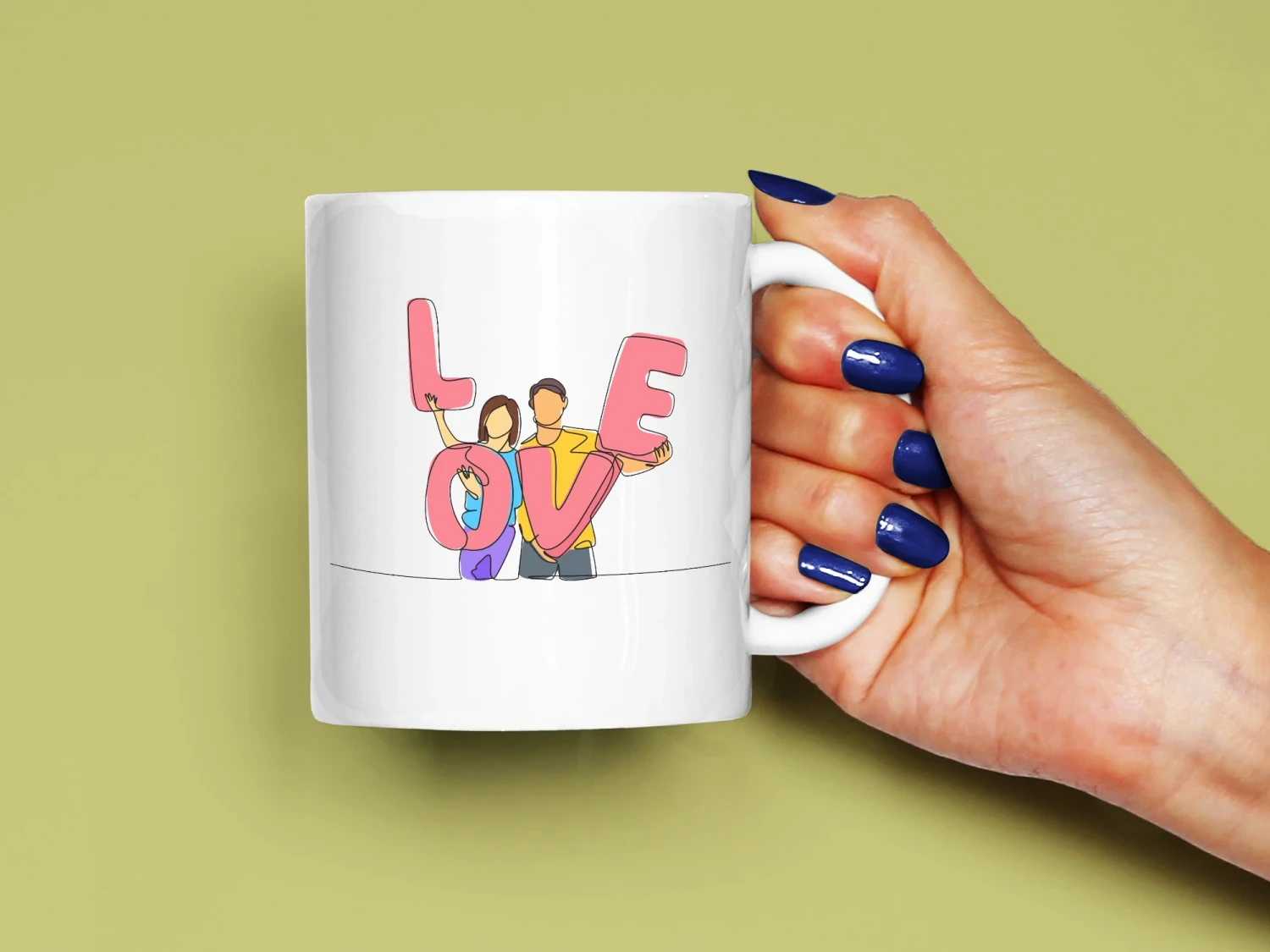 Love Baskılı Kupa, Kaliteli Baskı, Hediyelik Kupa, CupWorld