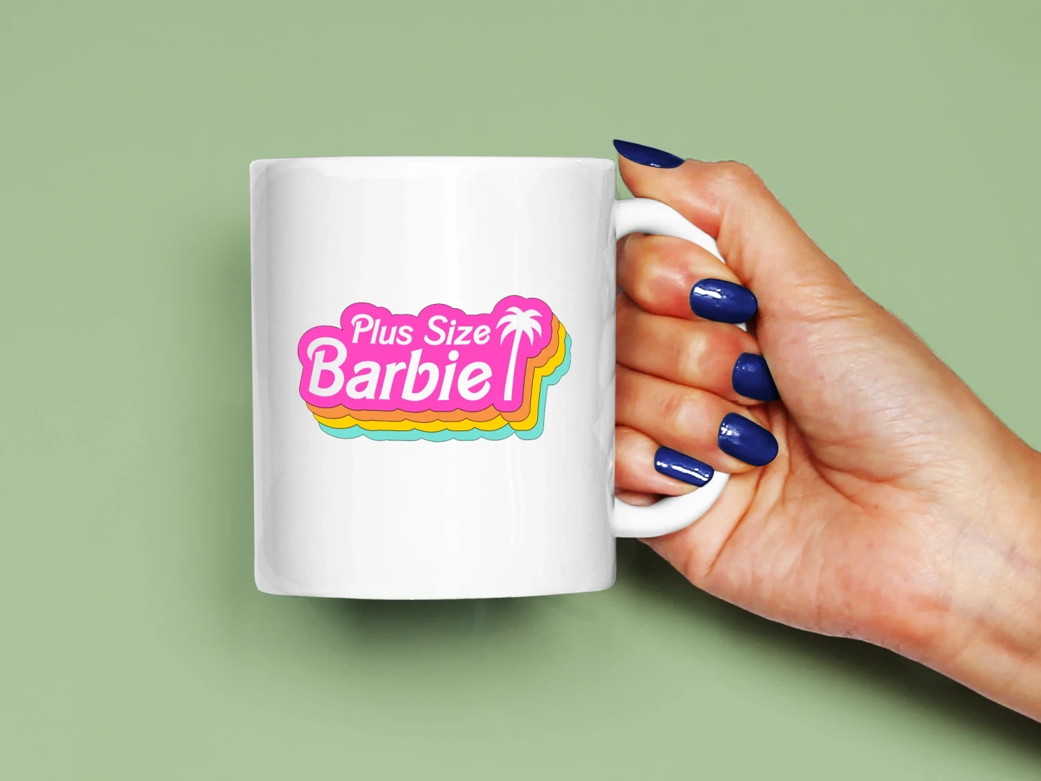 Plus Size Barbie Baskılı Kupa, Kaliteli Baskı, Hediyelik Kupa, CupWorld