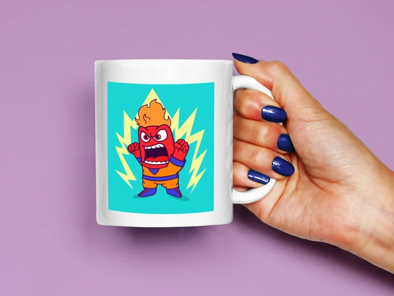 Ters Yüz Sinirli Baskılı Kupa, Kaliteli Baskı, Hediyelik Kupa, CupWorld