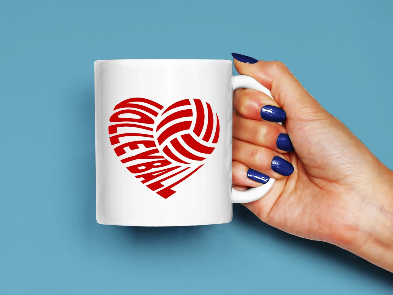 Voleybol Kalp Baskılı Kupa, Kaliteli Baskı, Hediyelik Kupa, CupWorld