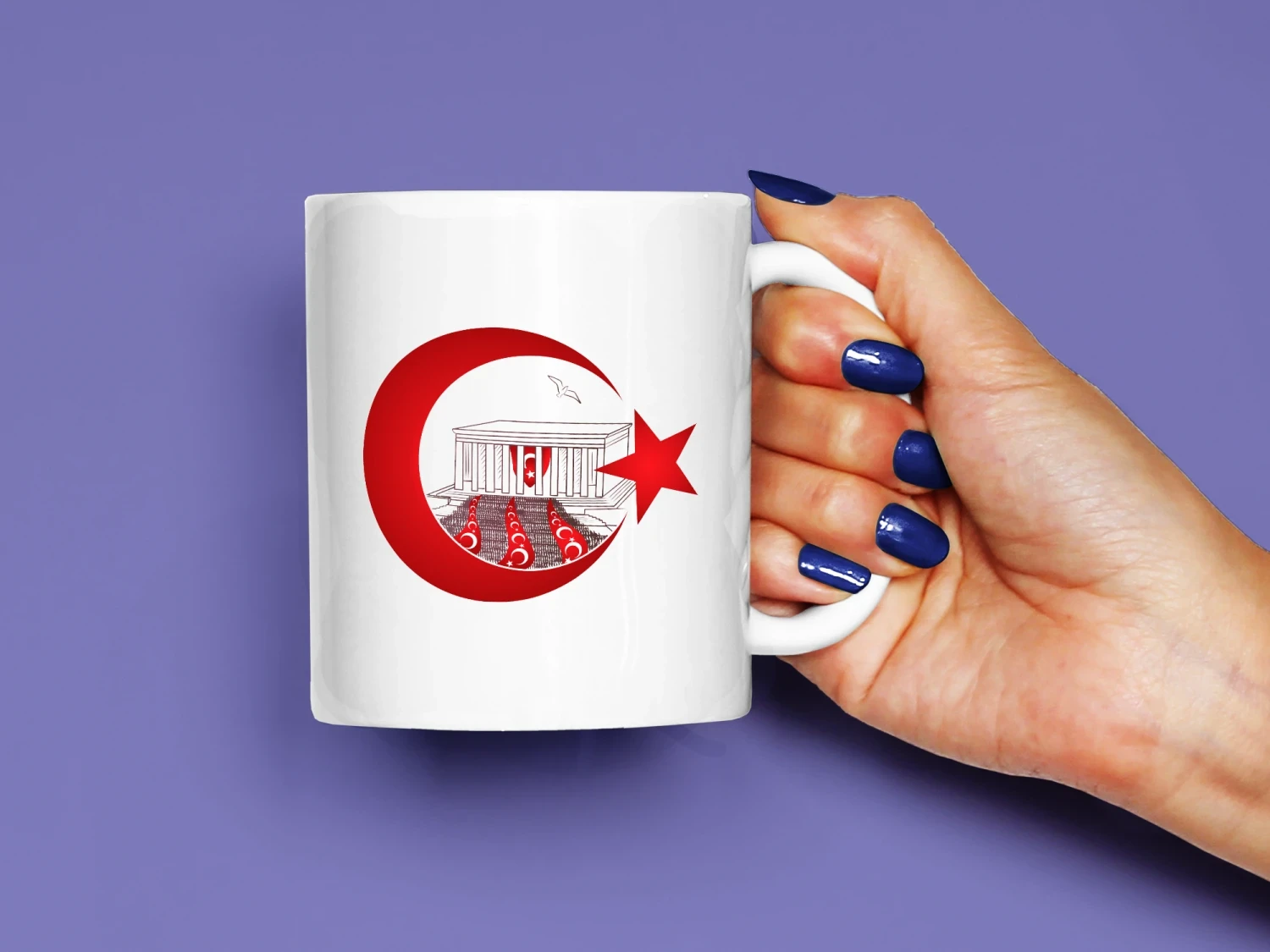 Anıtkabir ve Ay Yıldız Baskılı Kupa, Kaliteli Baskı, Hediyelik Kupa, CupWorld