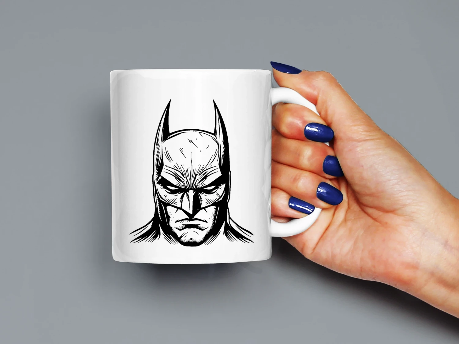 Batman Siyah Beyaz Baskılı Kupa, Kaliteli Baskı, Hediyelik Kupa, CupWorld
