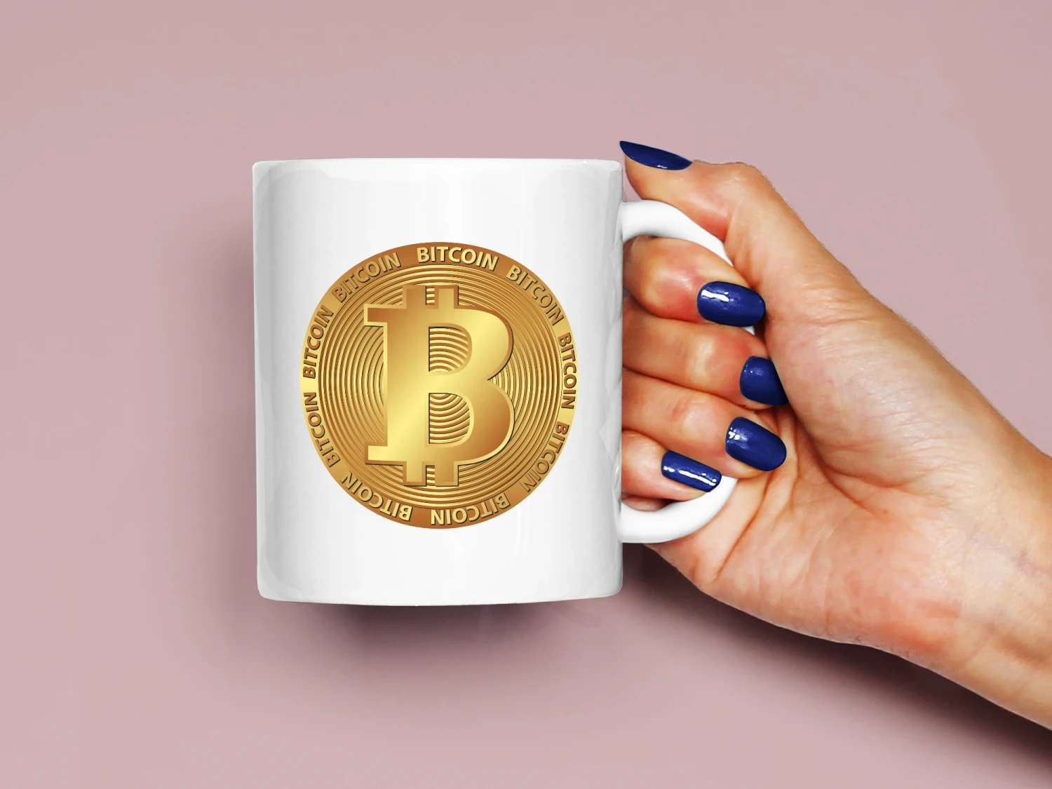 Bitcoin Logosu Baskılı Kupa, Kaliteli Baskı, Hediyelik Kupa, CupWorld