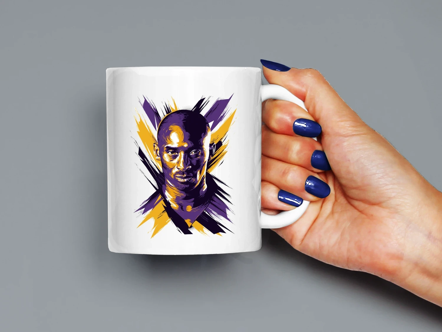 Kobe Bryant Mor Sarı Baskılı Kupa, Kaliteli Baskı, Hediyelik Kupa, CupWorld