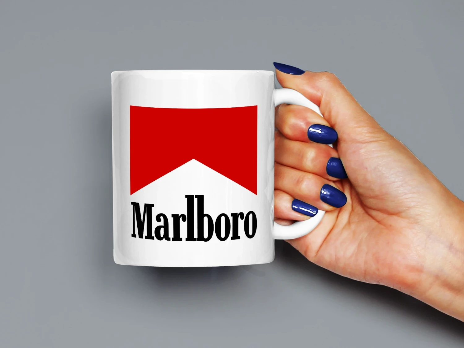 Marlboro Logo Baskılı Kupa, Kaliteli Baskı, Hediyelik Kupa, CupWorld