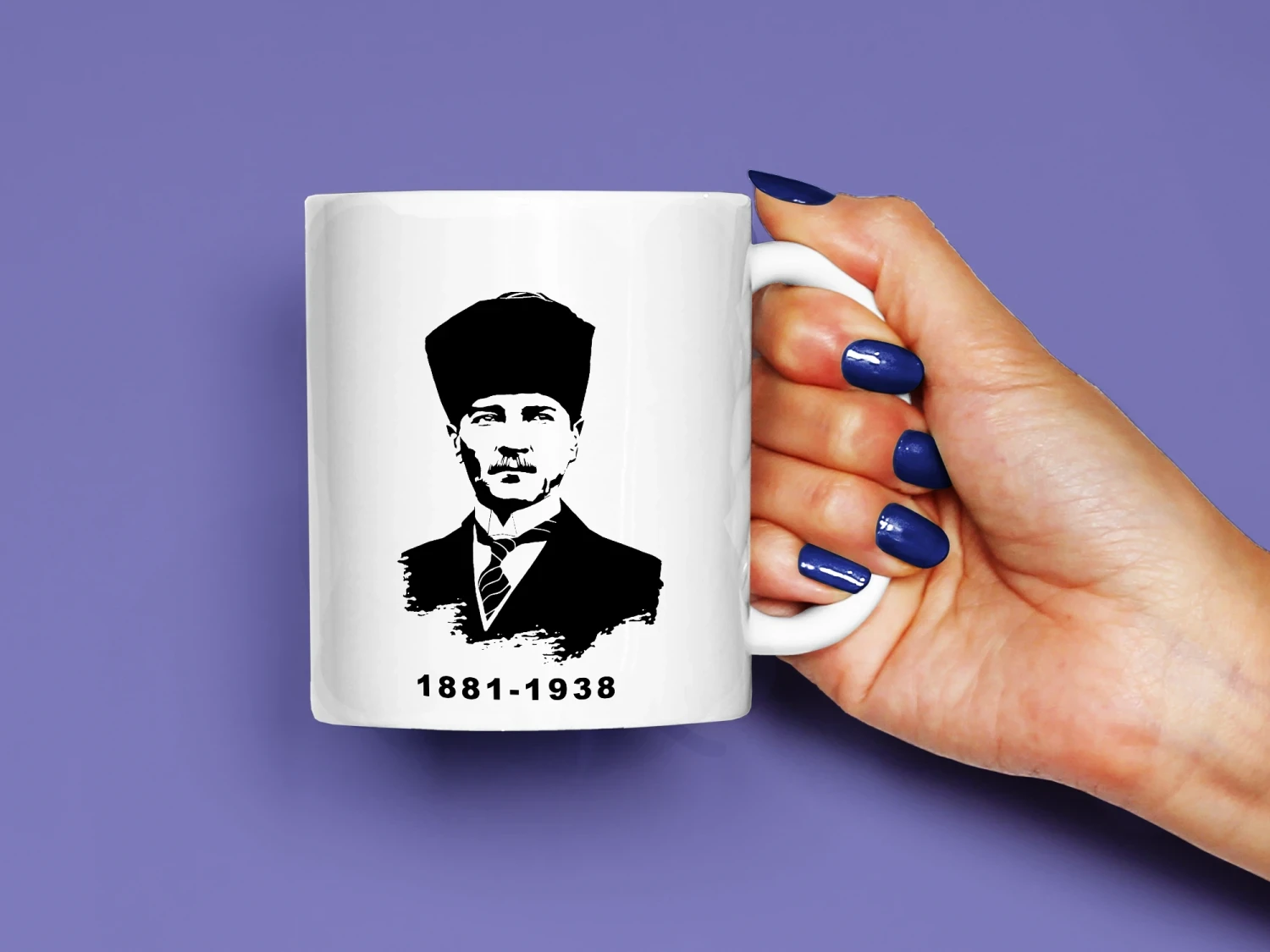 Mustafa Kemal Atatürk 1881-1838 Baskılı Kupa, Kaliteli Baskı, Hediyelik Kupa, CupWorld