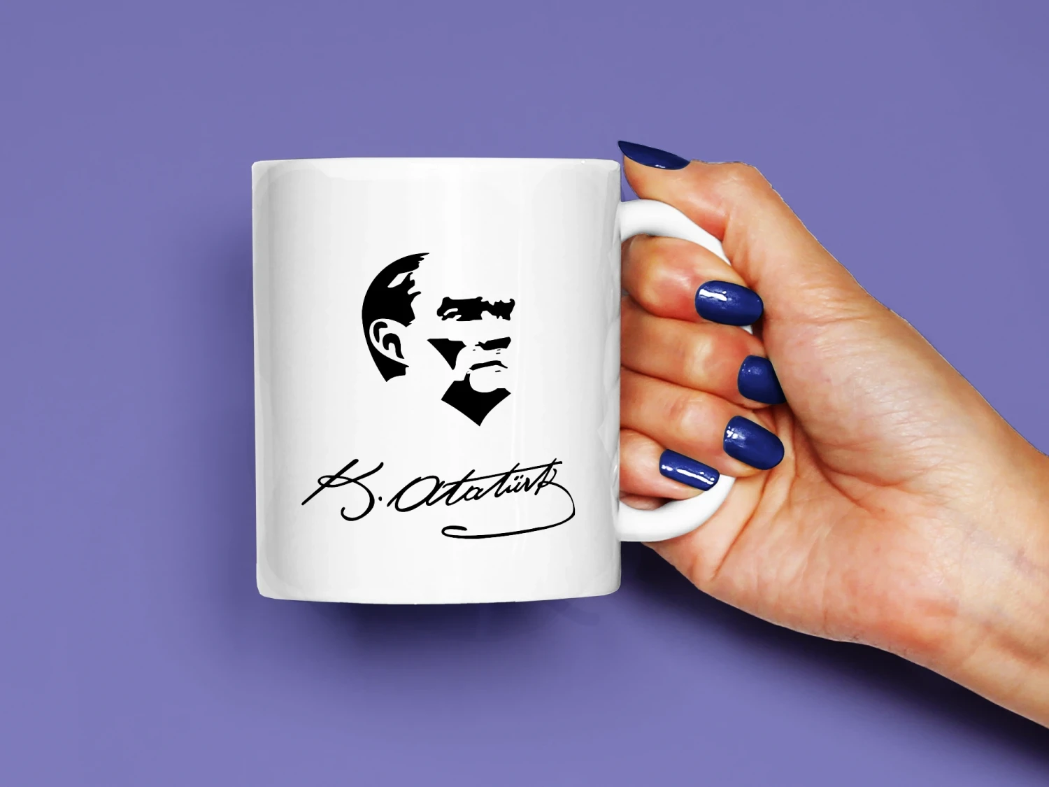 Mustafa Kemal Atatürk ve İmzası Baskılı Kupa, Kaliteli Baskı, Hediyelik Kupa, CupWorld