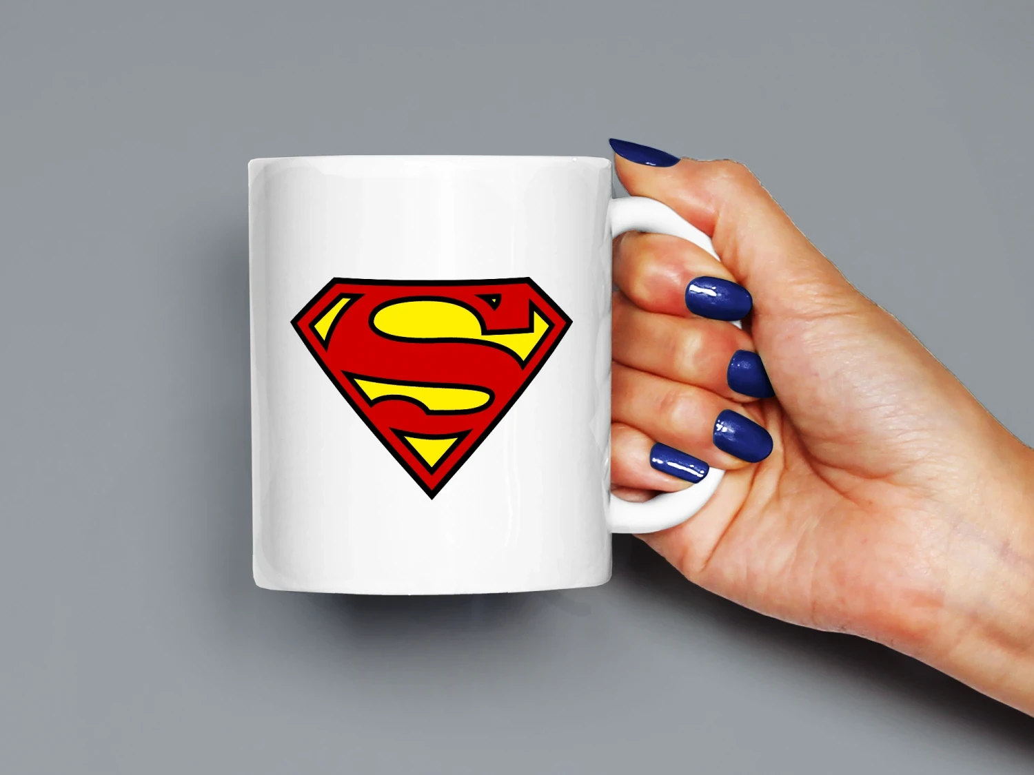 Superman Logo Baskılı Kupa, Kaliteli Baskı, Hediyelik Kupa, CupWorld